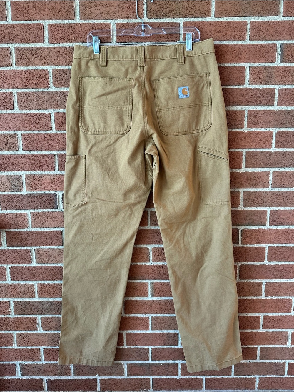 Carhartt Rugged Flex Relaxed Fit Canvas Double Front Pants Beige 34x34 BN2802-M